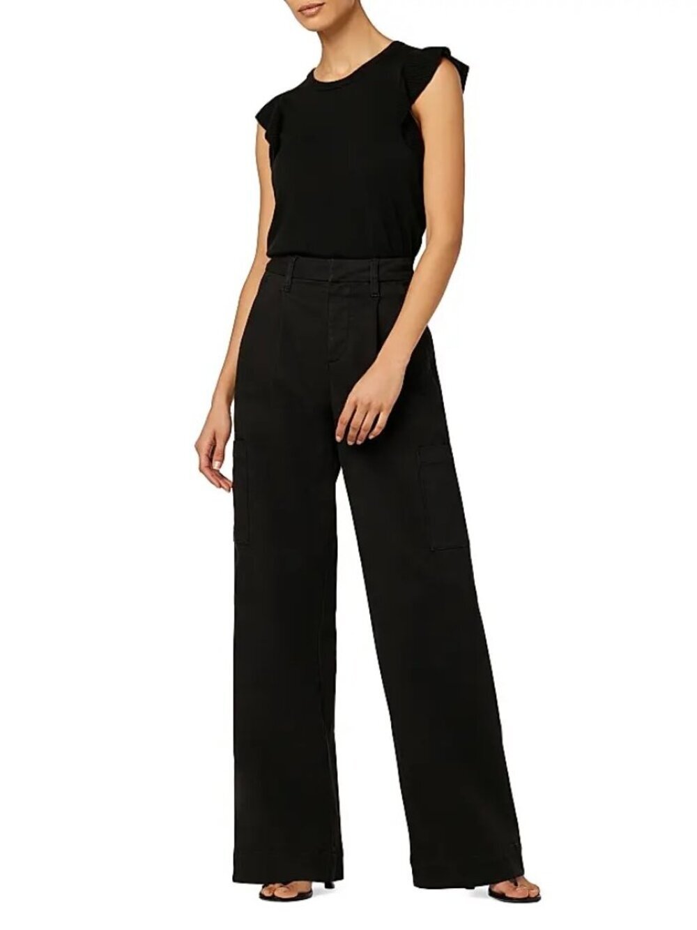 Joe's Jeans Petra High-Rise Wide-Leg Cargo Pants Size 26 $218 MSRP